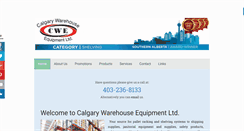 Desktop Screenshot of calgarywarehouseequipment.com